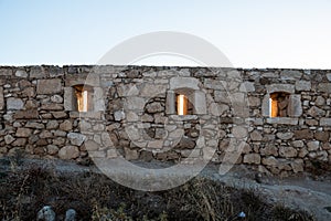 Ruins of old town in Rethymno, Crete, Greece.