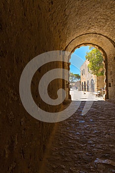 Ruins of old town in Rethymno, Crete, Greece.
