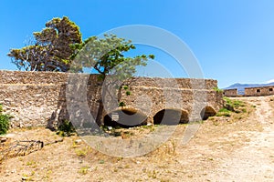 Ruins of old town in Rethymno, Crete, Greece.