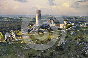 Ruins of Olsztyn Castle near Czestochowa, Cracow-Czestochowa Upland