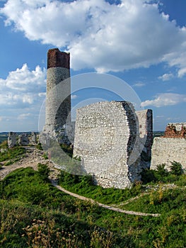 Ruins of Olsztyn castle on trai lof Eagles`nests.