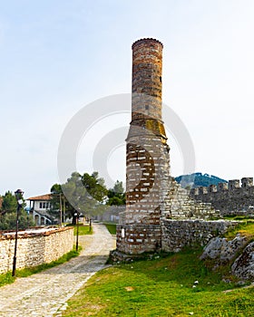 Ruins of ottoman Red Mosque, Berat, Albania
