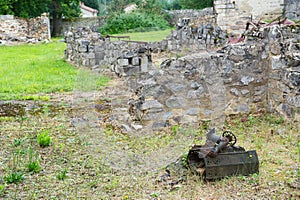 Ruins in oradour sur Glane photo