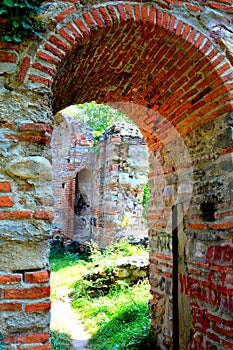 Ruins of an orthodox church in Curtea de ArgeÈ™ early 16th century.