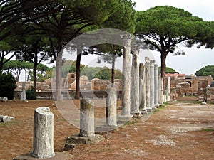 Ruins of Ostia Antica in Italy