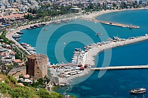 Ruins of Ottoman fortress in Alanya