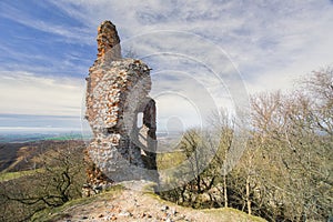 Ruins of Pajstun castle on Zahorie region near Stupava town