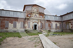 Ruins of the palace-estate of Count S.A. Stroganov (XVIII - XIX century). Pskov region, Volyshovo photo