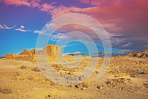 The ruins of the palace of King Herod, Masada. Israel