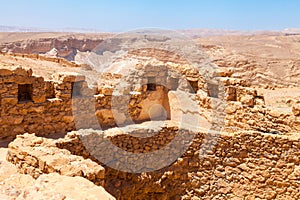 The ruins of the palace of King Herod's Masada photo