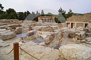 The ruins of the palace of Knossos Crete Greece