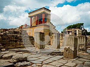 The ruins of the palace of Knossos (the labyrinth of the Minotaur) in Crete