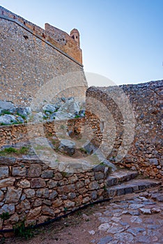 Ruins of Palamidi fortress in Greek town Nafplio