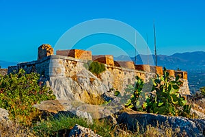 Ruins of Palamidi fortress in Greek town Nafplio