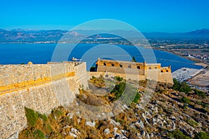 Ruins of Palamidi fortress in Greek town Nafplio