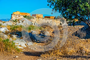 Ruins of Palamidi fortress in Greek town Nafplio