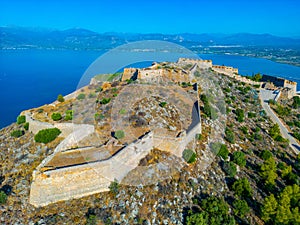 Ruins of Palamidi fortress in Greek town Nafplio