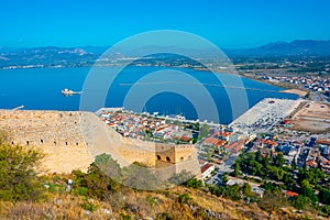 Ruins of Palamidi fortress in Greek town Nafplio