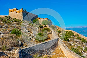 Ruins of Palamidi fortress in Greek town Nafplio