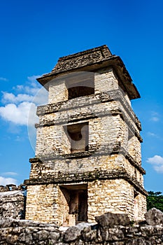 Ruins at the Palenque archeological site, Chiapas, Mexico.