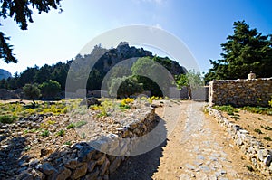 Ruins of Palio Pyli castle on Kos island, Greece