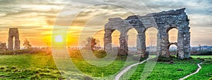 Ruins of the Parco degli Acquedotti, Rome, Italy