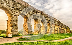 Ruins of the Parco degli Acquedotti, Rome, Italy