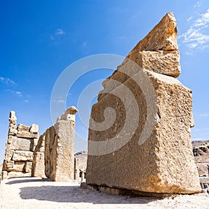 Ruins at Persepolis historical city, Shiraz, Iran. September 12, 2016