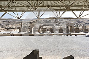 Ruins at Persepolis historical city, Shiraz, Iran. September 12, 2016