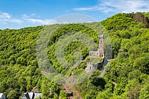 The ruins of the Philippsburg in Monreal / Germany in the Eifel photo