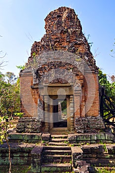 Ruins of Phnom Bakheng Temple at Angkor Wat complex