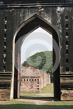 Ruins at Phra Narai Rachanivej - famous palace in Lopburi, Thailand photo