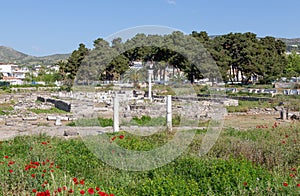 Ruins of Phthiotic Thebes in Nea Anchialos, Thessaly, Greece