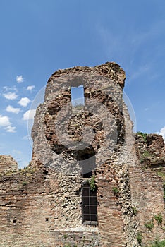 Ruins in Piazza XX Settembre in Bologna Italy