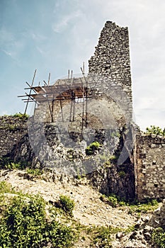 Ruins of Plavecky castle, Slovak republic, Europe