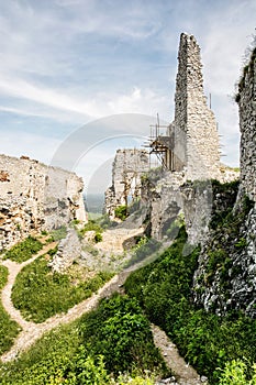 Ruins of Plavecky castle, Slovakia, cultural heritage