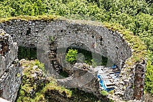 Ruins of Plavecky castle, Slovakia, travel destination