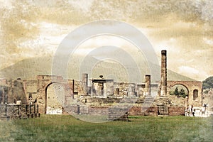 Ruins of Pompei, Italy photo