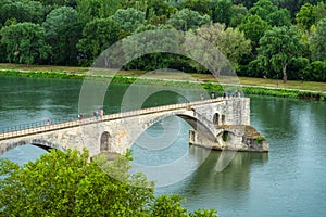 Ruins of Pont d\'Avignon, Medieval monument in France