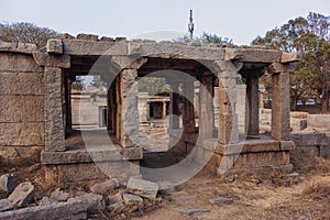 Ruins of the Prasanna Narasimha Temple. Hampi. India.