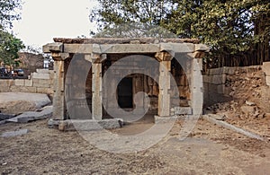 Ruins of the Prasanna Narasimha Temple. Hampi. India.