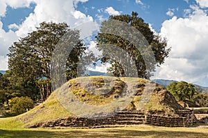 Ruins of the pre-hispanic Mayan town Iximche photo