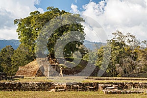 Ruins of the pre-hispanic Mayan town Iximche photo