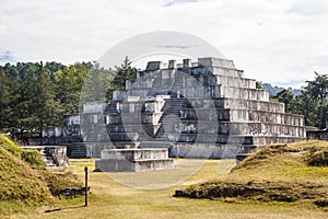 Ruins of the pre-Hispanic (pre-Colombian) town Zaculeu, Guatemala photo