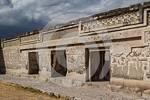 Ruins of the pre-hispanic Zapotec town Mitla