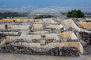 Ruins of the pre-hispanic Zapotec town Yagul, Puebla photo