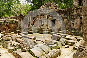 Ruins of the Preah Khan temple in Siem Reap, Cambodia.