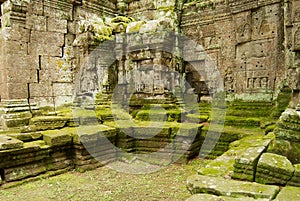 Ruins of the Preah Khan temple in Siem Reap, Cambodia.