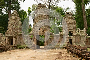 Ruins of the Preah Khan temple in Siem Reap, Cambodia.