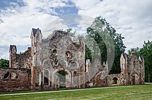 Ruins of Preili manor horse stables.